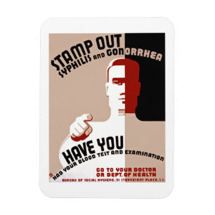 Stamp Out Syphilis and Gonorrhoea Magnet