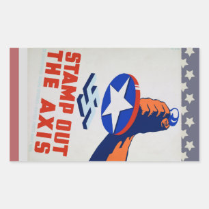 Stamp Out The Axis! Rectangular Sticker