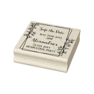 Stamp Rectangle - YOUR TEXT & IDEA - FLOWERS 2
