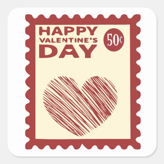 Stamp Square Sticker (Front)