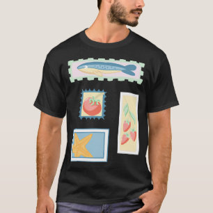 Stamp Style Pastel Designs T-Shirt