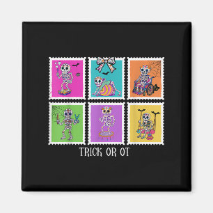 Stamp Trick Or Ot Occupational Therast Skeleton Ha Magnet