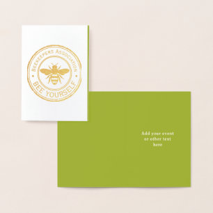 Stamp - YOUR TEXT - BEE 1 - Fan Fun Foil Card