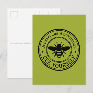 Stamp - YOUR TEXT - BEE 1 - Fan Fun Postcard