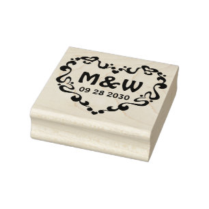 Stamp - YOUR TEXT & IDEA - HEART SHAPE 3