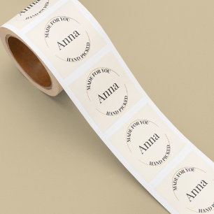 Stamped & Centered Square Sticker