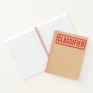 Stamped Classified Notebook