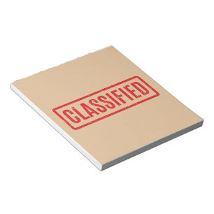 Stamped Classified Notepad