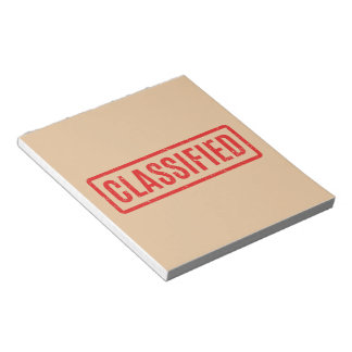 Stamped Classified Notepad