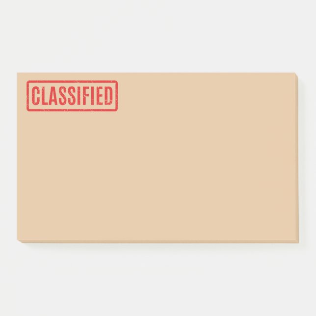 Stamped Classified Post-it Notes (Front)