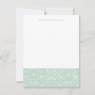 Stamped Geometric Stationery - Mint Card