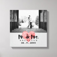 Stamped Heart Rustic Mr & Mrs Wedding