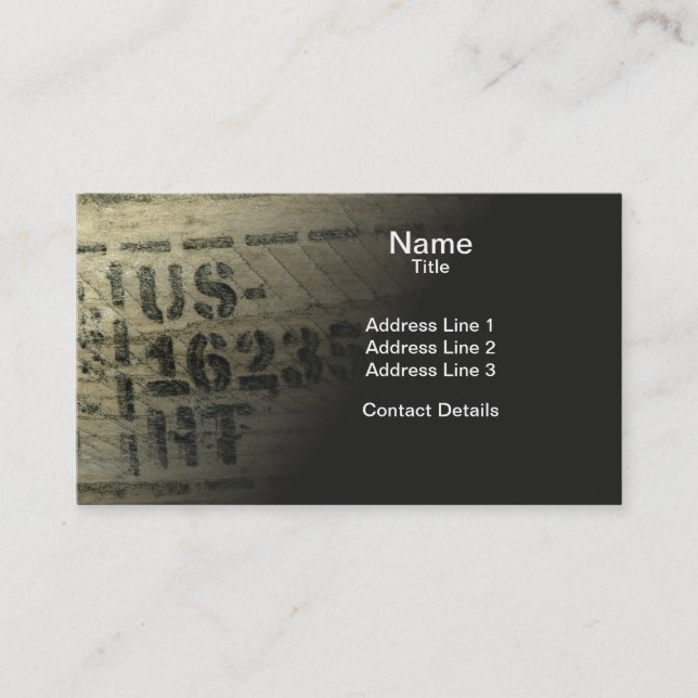 Stamped Old Pallet Board Grunge Shabby Chic Business Card (Front)