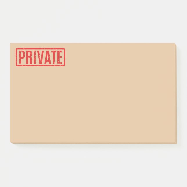Stamped Private Post-it Notes (Front)