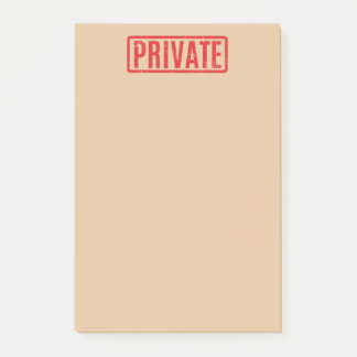 Stamped Private Post-it Notes