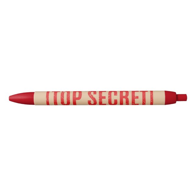 Stamped Top Secret Black Ink Pen (Front)