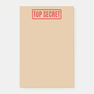 Stamped Top Secret Post-it Notes