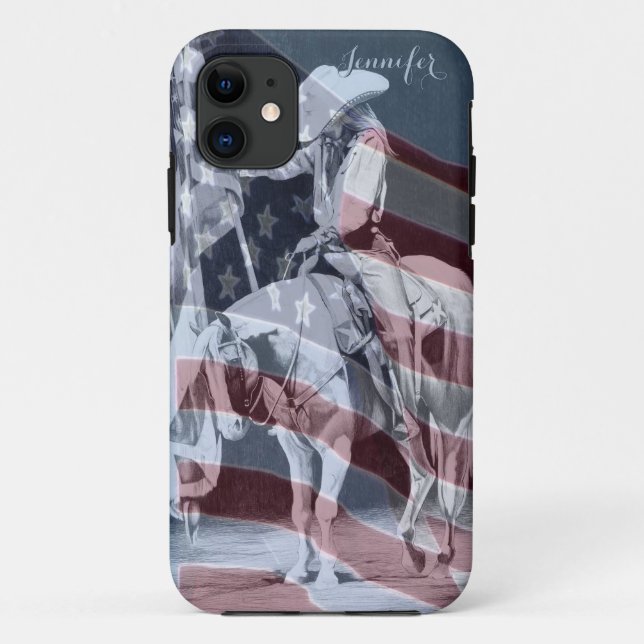 Stampede Prayers (ballpoint with flag) Case-Mate iPhone Case (Back)