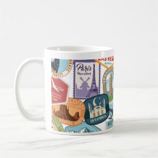 Stamps From Different Countries Coffee Mug