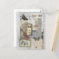 Stamps Vintage Ephemera Decoupage