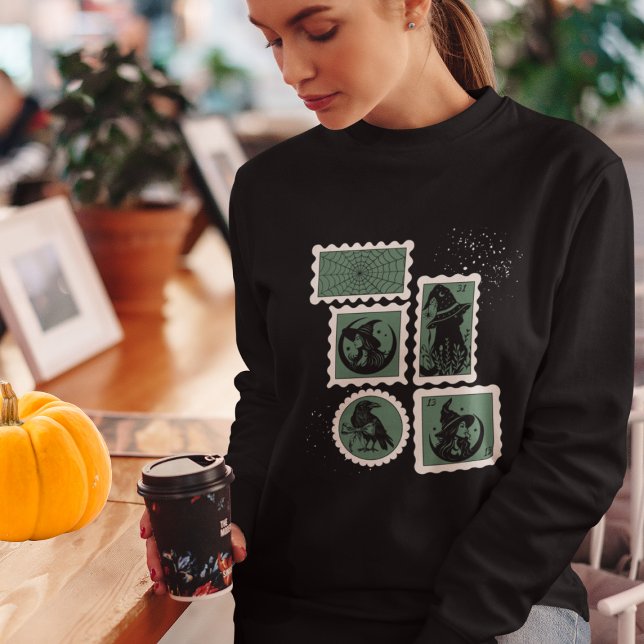 Stamps with Halloween Symbols  Sweatshirt (This item is for display purposes only to illustrate the design element. )