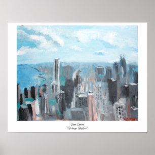 Stan Levine "Chicago Skyline" Poster