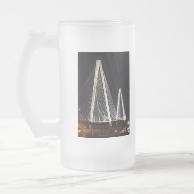 Stan Musial Veterans Bridge Frosted Glass Beer Mug (Left)