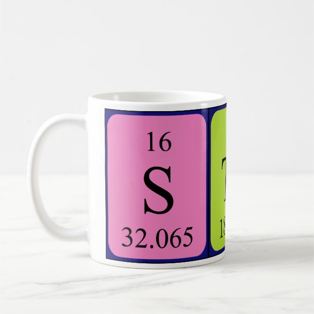 Stan periodic table name mug (Left)