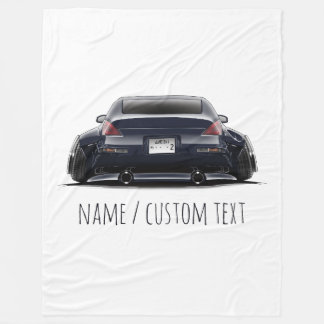 Stanced Nissan 350Z Widebody JDM Automotive Art Fleece Blanket