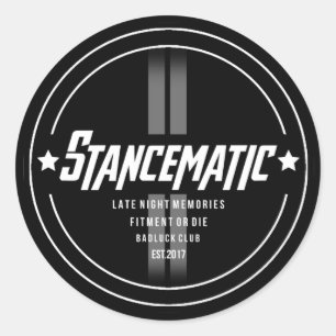 STANCEMATIC CIRCLE SLAP CLASSIC ROUND STICKER