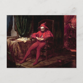 Stanczyk painting by Polish artist Jan Matejko Postcard