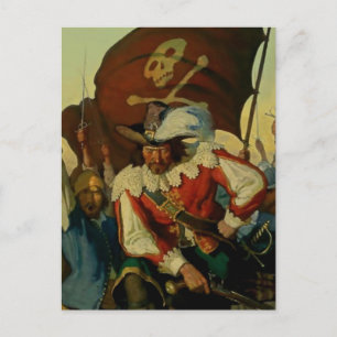 “Stand and Deliver” Pirate Art by NC Wyeth Postcard