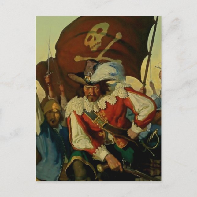 “Stand and Deliver” Pirate Art by NC Wyeth Postcard (Front)