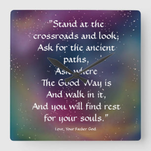 Stand at the Crossroads - Love God Acrylic Clock