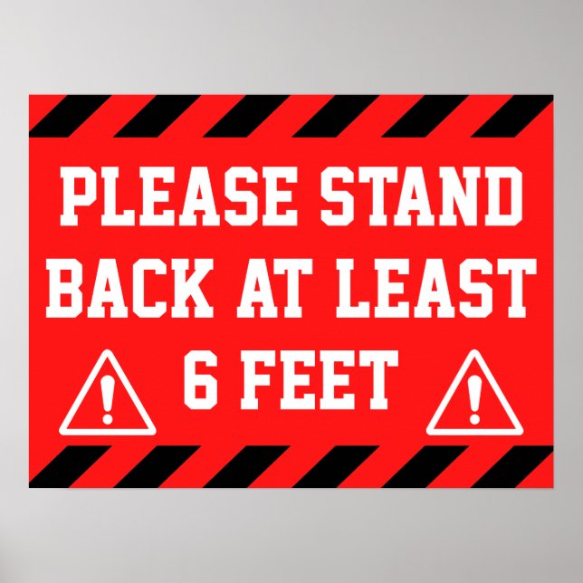 Stand Back 6 Feet Poster (Front)
