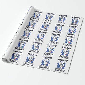 Stand Back - Adorable Cat Scientist Experimenting  Wrapping Paper