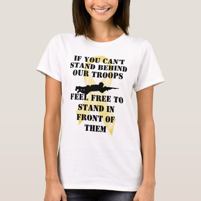 Stand behind our troops T-Shirt (Front)