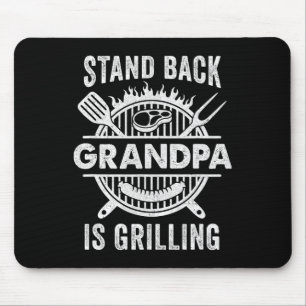 Stand Ck Grandpa Is Grilling Funny Bbq Fathers Day Mouse Mat