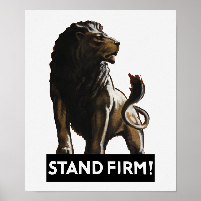 Stand Firm Lion Poster (Front)