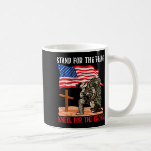Stand For The Flag Kneel For The Cross Patriotic C Coffee Mug