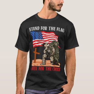 Stand For The Flag Kneel For The Cross Patriotic C T-Shirt