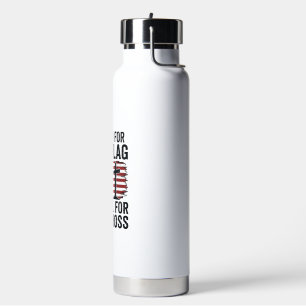 Stand for the Flag Kneel for the Cross Shirt Desig Water Bottle