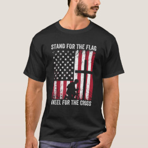 Stand For The Flag Kneel For The Cross T-Shirt
