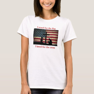 Stand for the Flag - Kneel for the Cross T-Shirt