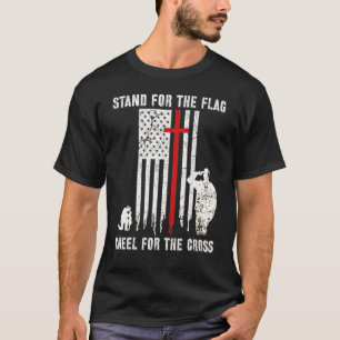 Stand For The Flag Kneel For The Cross T-Shirt