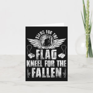 Stand For The Flag Kneel For The Fallen Memorial D Card