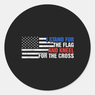 Stand for The Flag Memorial Day USA Flag Veteran Classic Round Sticker