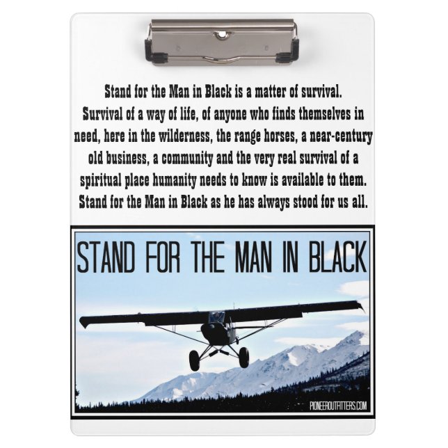 Stand for the Man in Black Clipboard (Front)