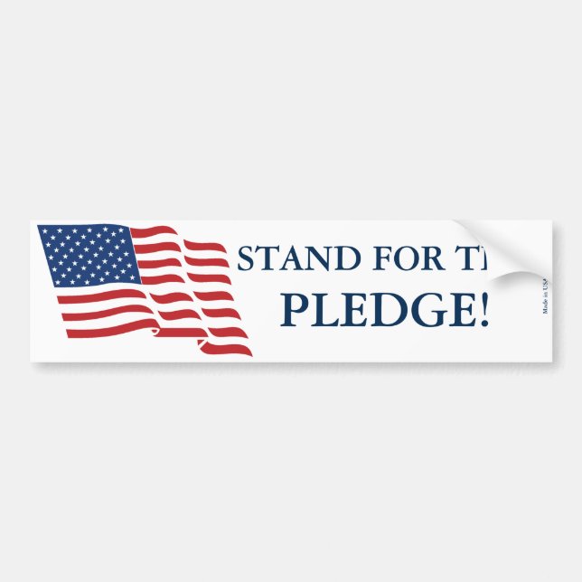 Stand For The Pledge Bumper Sticker (Front)