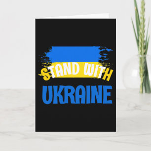 Stand For Ukraine Pin - I Support Ukrainian Nation Card